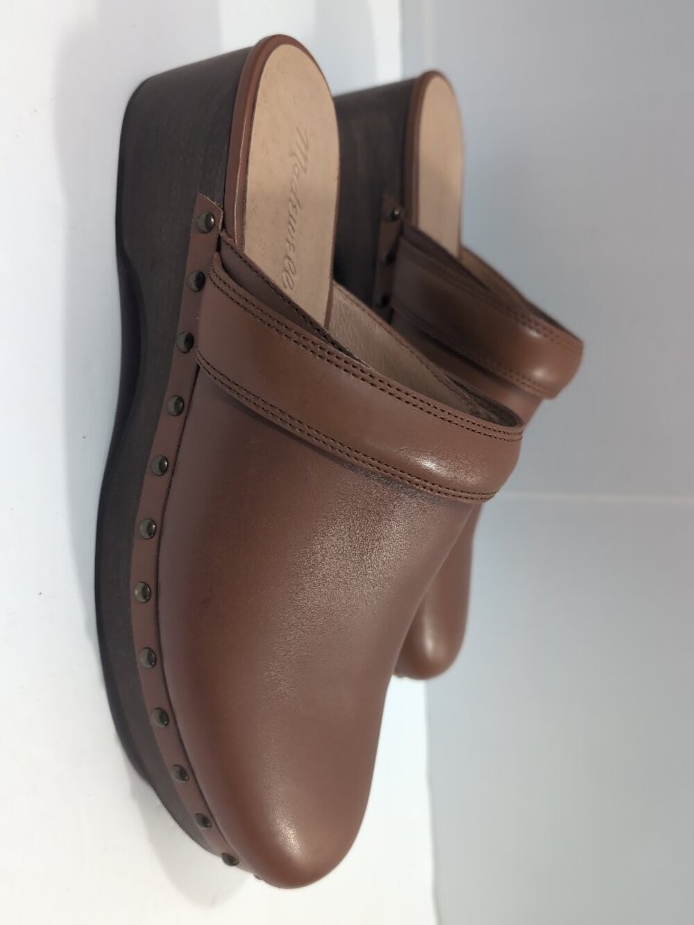 MADEWELL English Saddle The Cecily Clog Oiled Brown LEATHER Mule Shoes Size 9